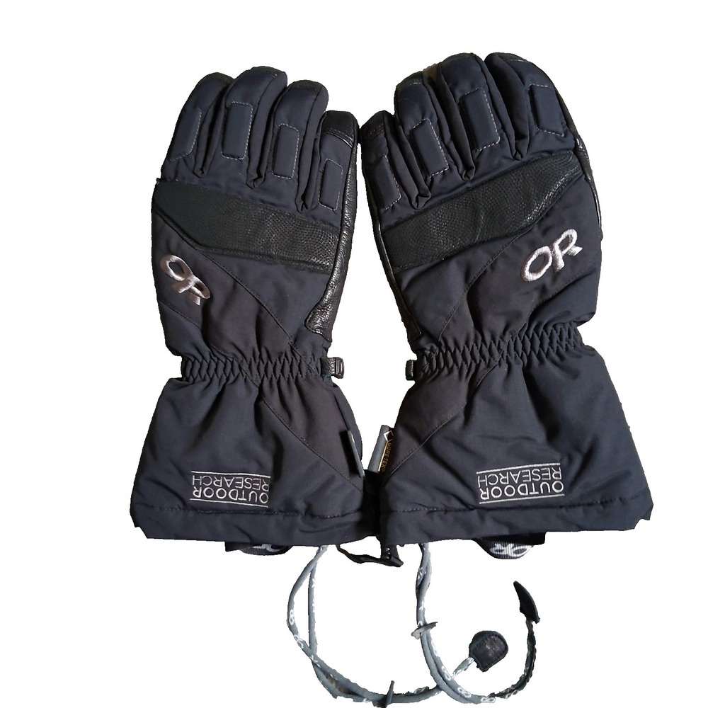 Outdoor Research Men's Size XL Black Ridgeline Gloves Gore-Tex Leather Palm